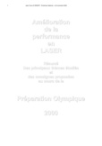 Analyse de la performance en laser, Prparation Olympique 2000, par Jean Yves Le Droff